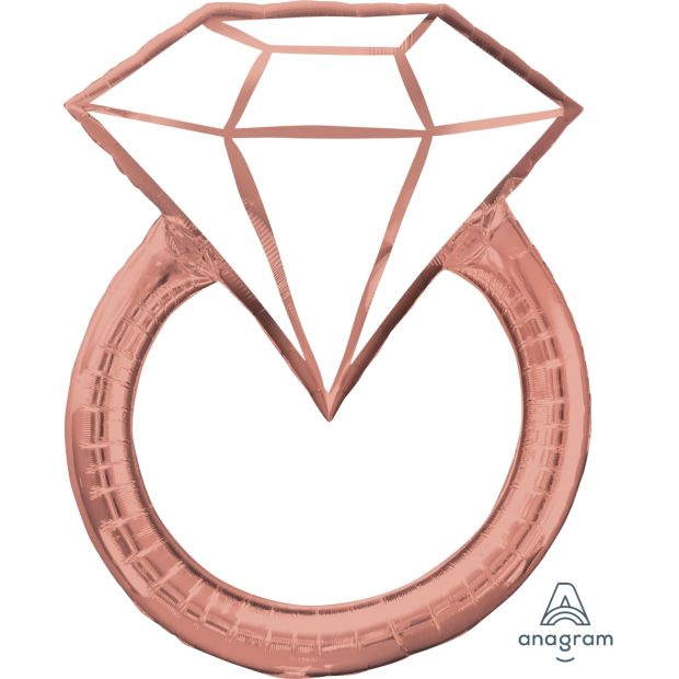 Foil Super Shape 30" (76cm)Blush Diamond Wedding Ring