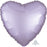 Heart Shape Foil Shimmering Matte Metallic Finish Pastel Lilac  45cm