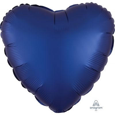 Heart Shape Foil Navy Matte Metallic Finish  45cm