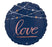 Navy Love Foil Balloon 18"/43cm