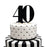 Number 40 Black Acrylic  Cake Topper