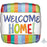 Welcome Home Rainbow Stripes Foil Balloon 18''/45cm