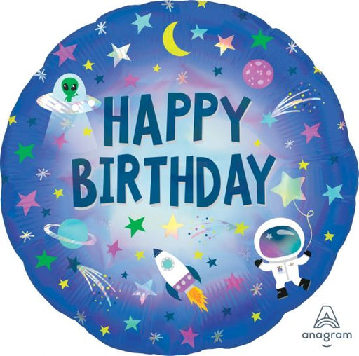 Foil 45cm (18") Happy Birthday Outer Space