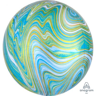 Marblez Blue & Green Orbz Foil 38 cm