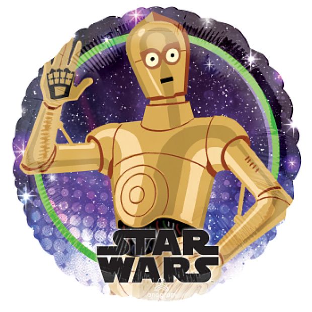 Star Wars Galaxy C3PO Foil Balloon 45cm