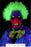 UV Black Light Clown Mask