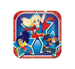 DC SUPERHERO GIRLS CAKE PLATES 7" - PACK OF 8