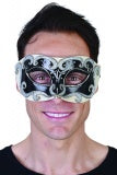 Black Eye Mask With Silver Glitter Detail