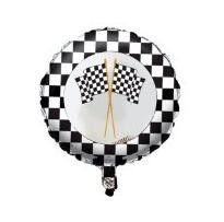 Checkered Racing Flag Foil Balloon