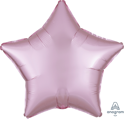 48cm Satin Luxe Pastel Pink Star Foil Balloon