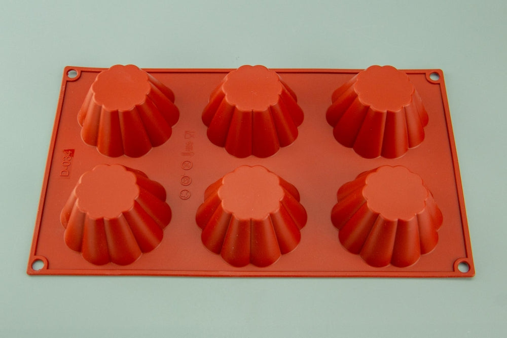 6 Cavity - Brioche Silicone Chocolate Mold Baking Mould