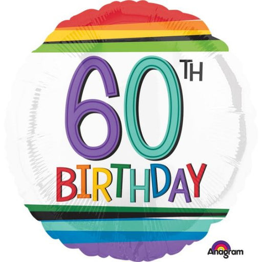 Foil 18" 60th Rainbow Birthday