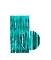 Iridescent Aqua Blue Tinsel Curtain