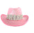 Metallic Bride Cowgirl Hat Light Pink