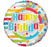 Happy Birthday Dots & Lines Foil Balloon 18"/46cm