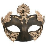 Isha Black With Gold Eye Mask