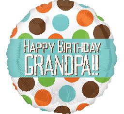 Happy Birthday Grandpa 18” Foil Balloon