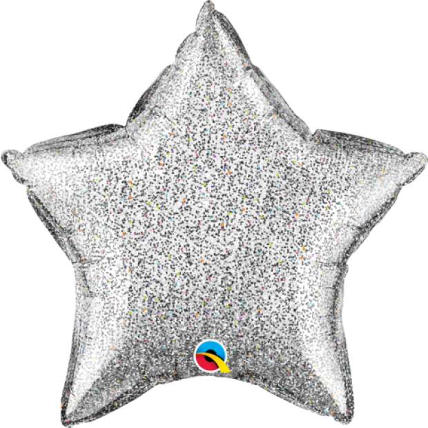 Foil Star Silver Glittergraphic 51cm