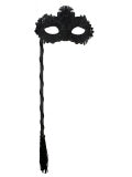 Lace Black Eyemask On A Stick