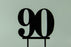 Number 90 Black Acrylic  Cake Topper