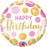 Happy Birthday Pink & Gold Dots Foil