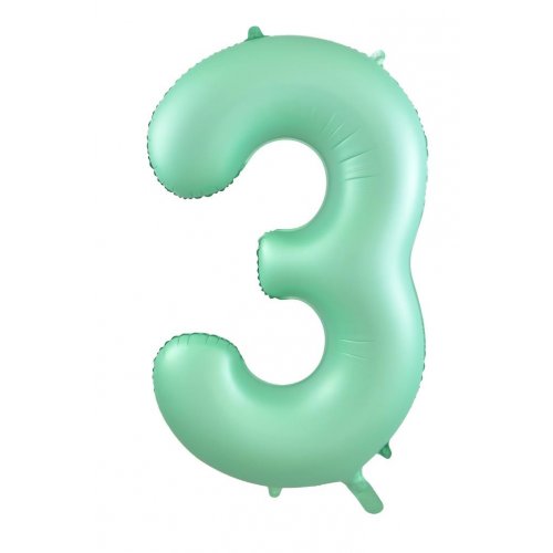 Matt Pastel Mint Mega Foil 34'' Numbers