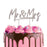 Silver Mr & Mrs Metal Cake Topper