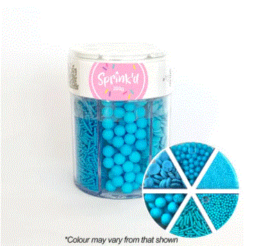 Sprink'd 6 Cavity Assorted Sprinkle Jar 200g