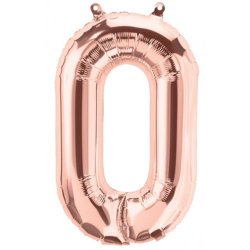 16" Rose Gold Foil Balloon Number 0