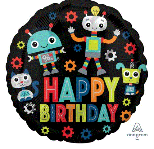 Robots Birthday Balloon Foil 18"