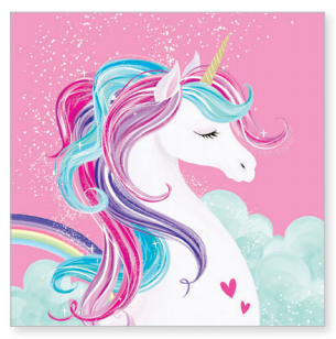 Napkins Unicorn Rainbow 8 Pack