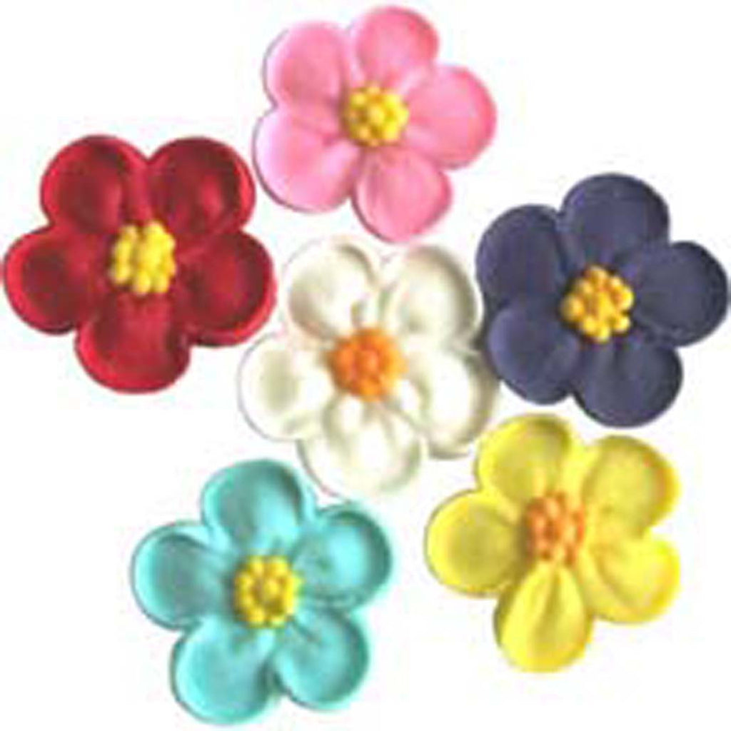 Large 5 Petal Sugar Flowers Assorted — Red Fox Party Supplies