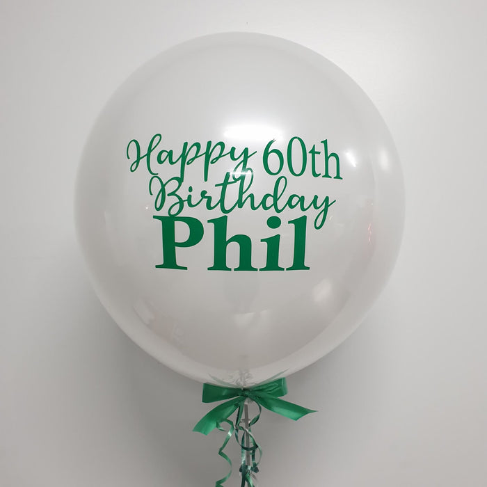 Personalised Solid Colour Deco Bubble Balloon