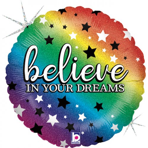 Belive In Your Dreams Rainbow 18" Foil Balloon