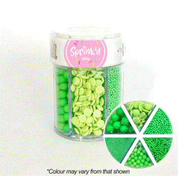 Sprink'd 6 Cavity Assorted Sprinkle Jar 200g