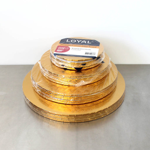 Loyal - Cake Board - Round Gold Masonite