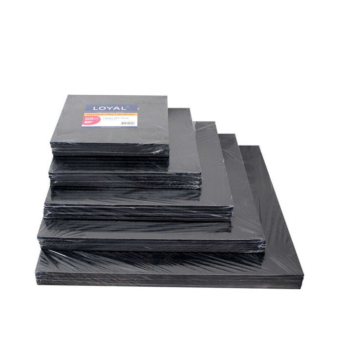 Loyal - Cake Board - Square Black Masonite