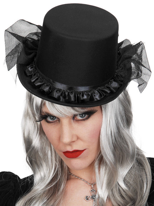 Top Hat Deluxe with Mesh Black