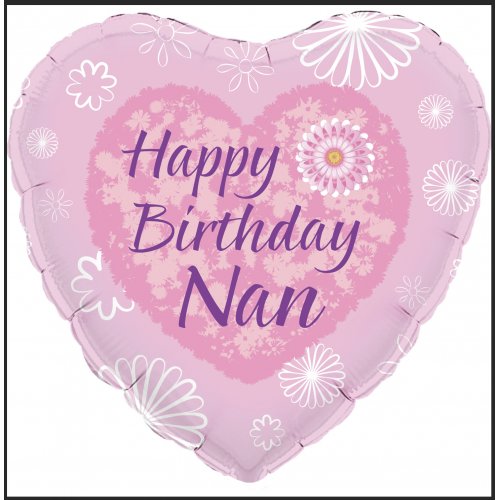 Happy Birthday Nan Foil Balloon 18 Inch Balloon