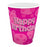 Pink Happy Birthday Cups 8 Pack 266ml