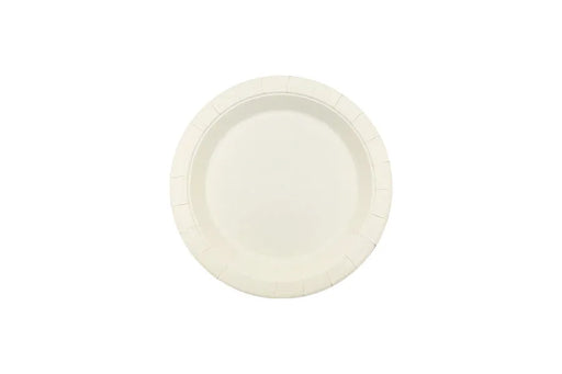 180mm Round White Paper Plate Pk 50