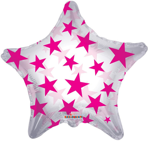 Foil Star Transparent W/ Pink Stars