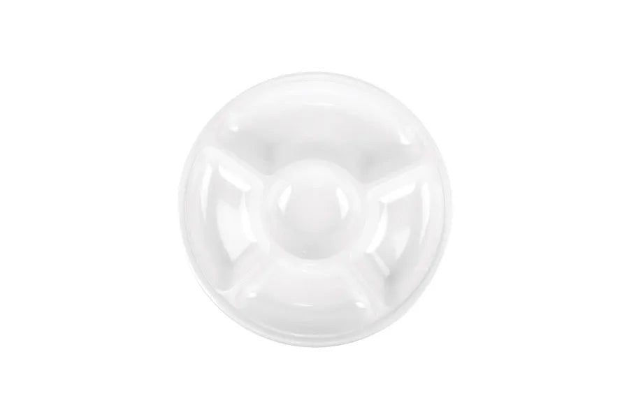 White Divider Platter 35cm 5 Sections 2 Pack