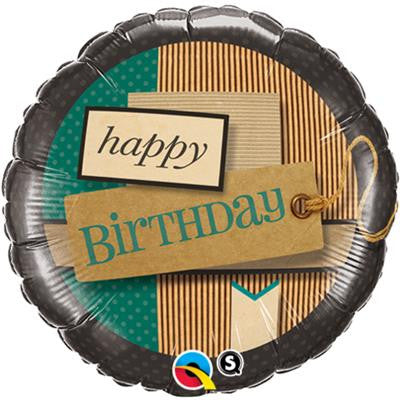 Birthday Paper Patterns Foil Balloon 18"/46cm