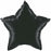 Qualatex Black Star Shaped Foil Balloon