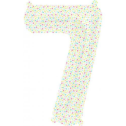 16'' Sprinkles Foil Balloon Number 7