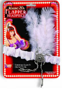 Charleston Flapper Headpiece White