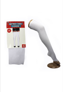 Adult White Extra Long Socks