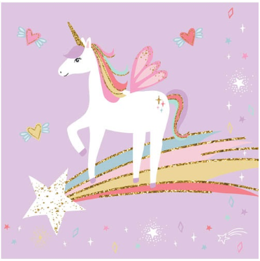 Unicorn Napkins 20Pk