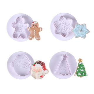 Christmas Plunger Cutter  4 Piece Set